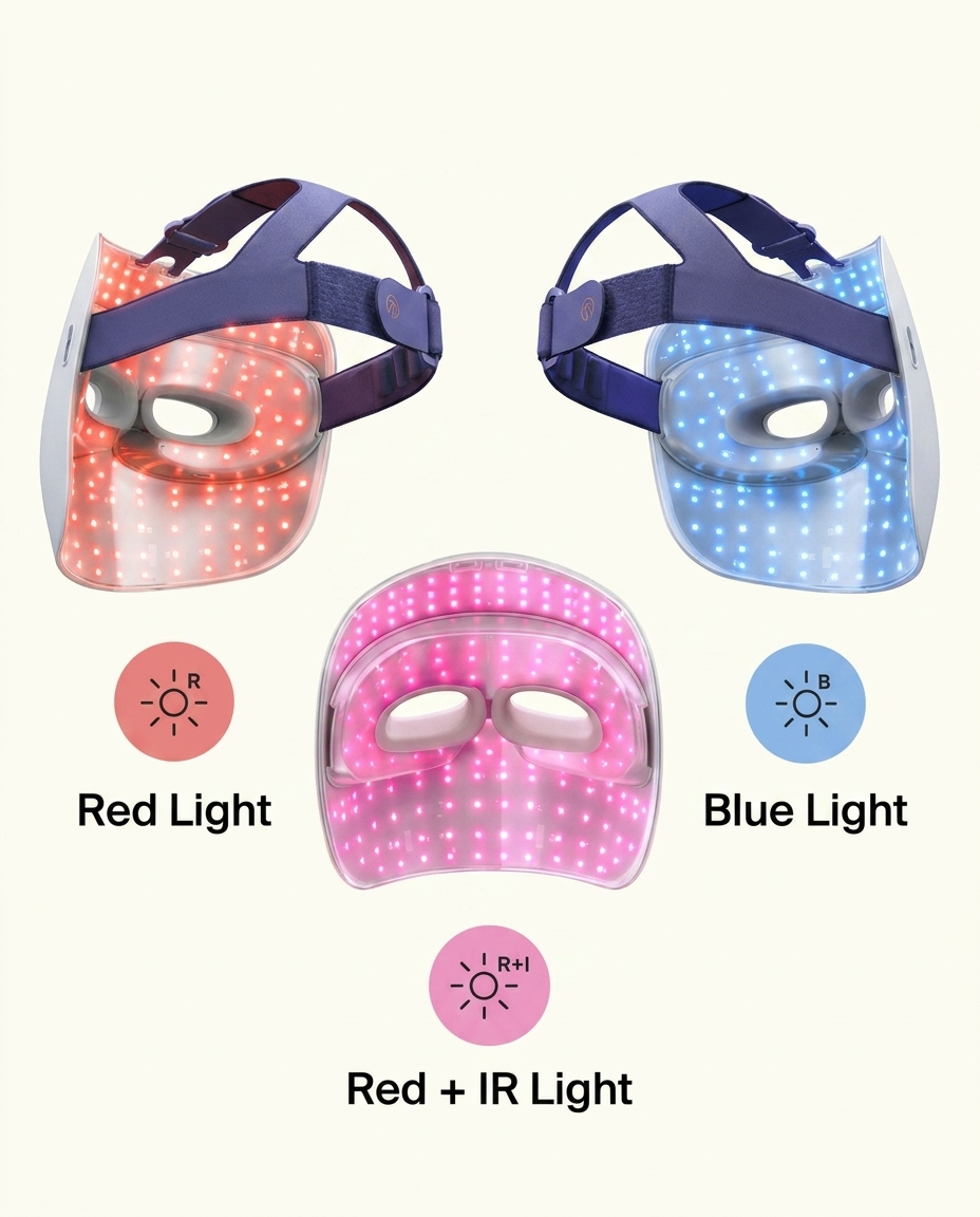 Premium LED Face Mask with Scalp Massage