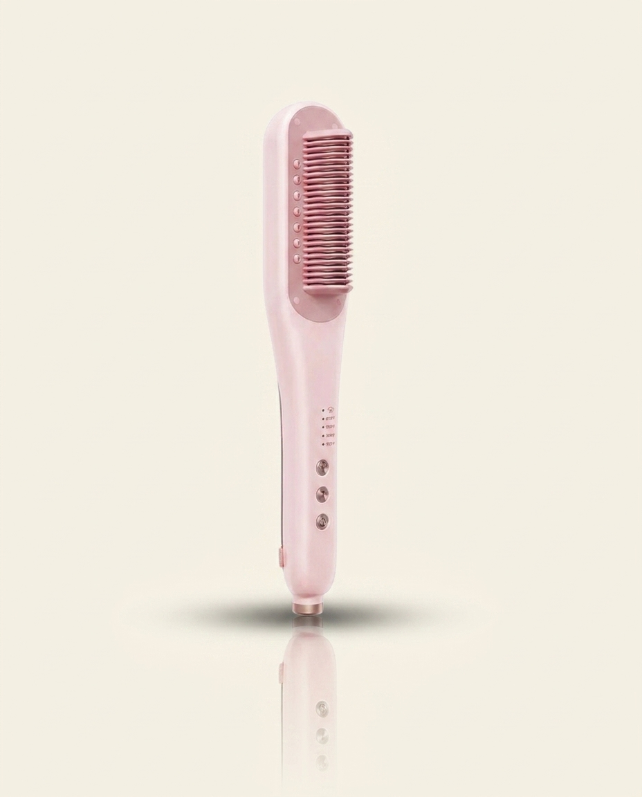 Steam Straightener Brush for Hydrated Hair